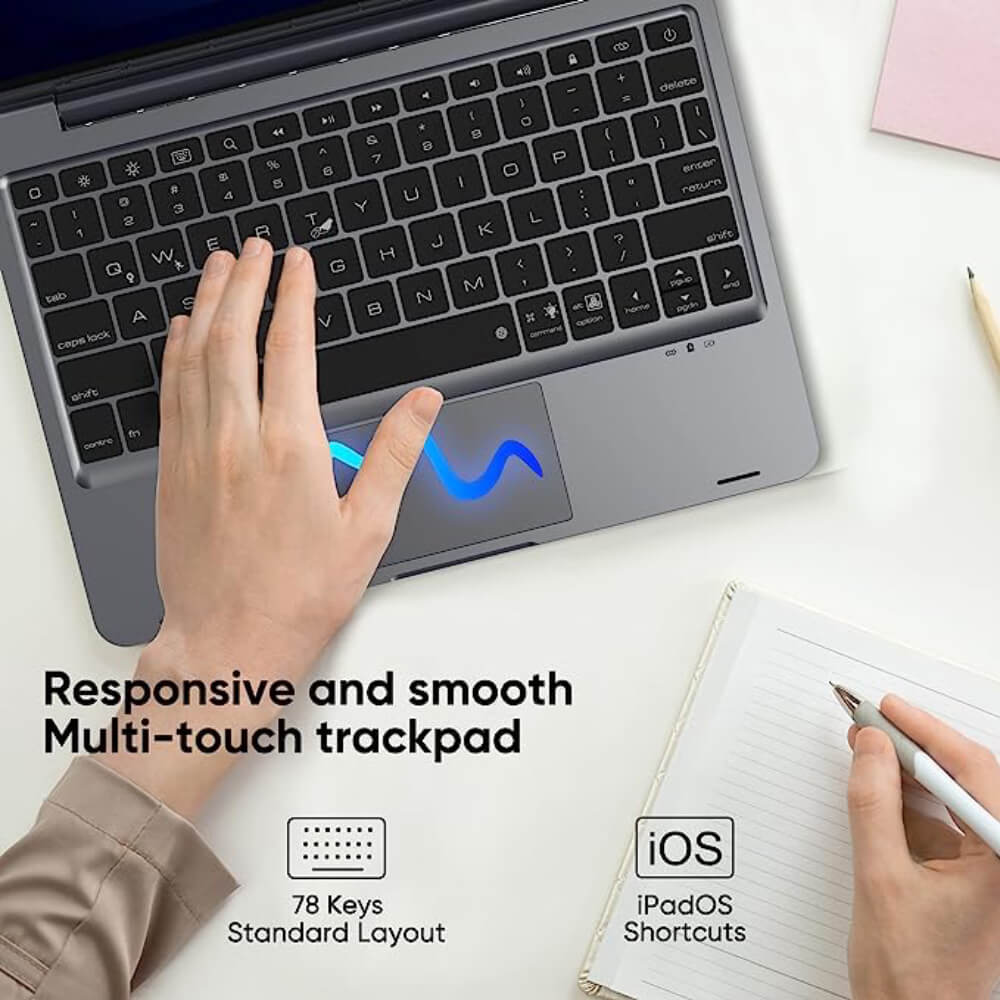 360 rotatable keyboard cover for iPad