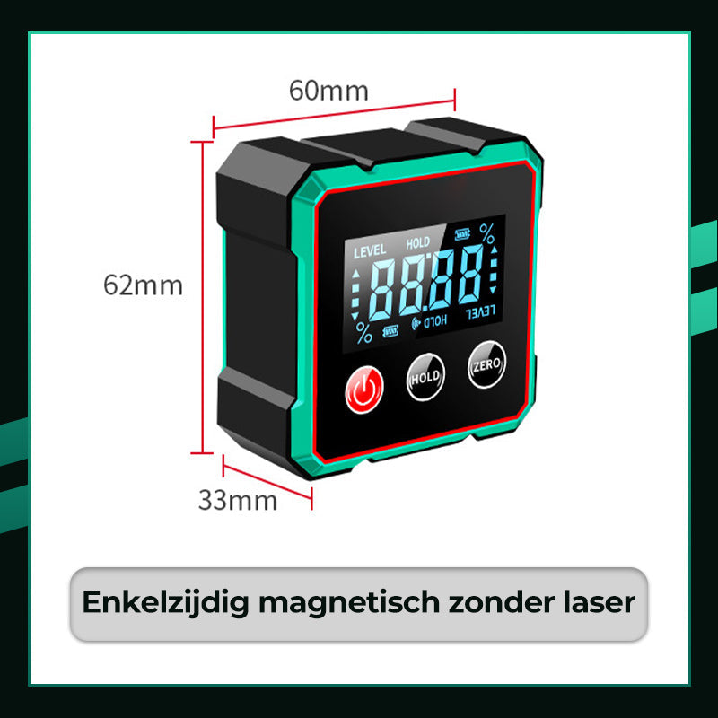 Magnetische Digitale Hoekzoeker met Elektronische Laser