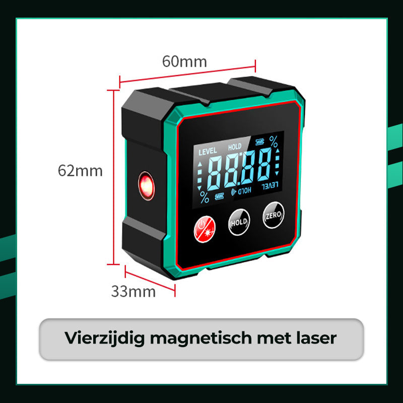 Magnetische Digitale Hoekzoeker met Elektronische Laser
