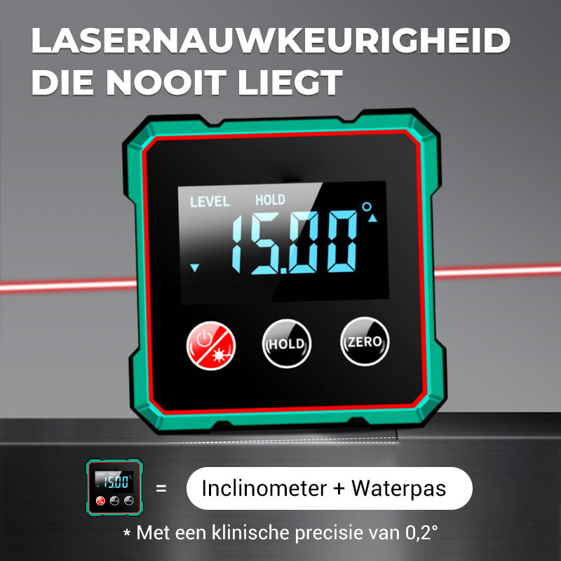 Magnetische Digitale Hoekzoeker met Elektronische Laser