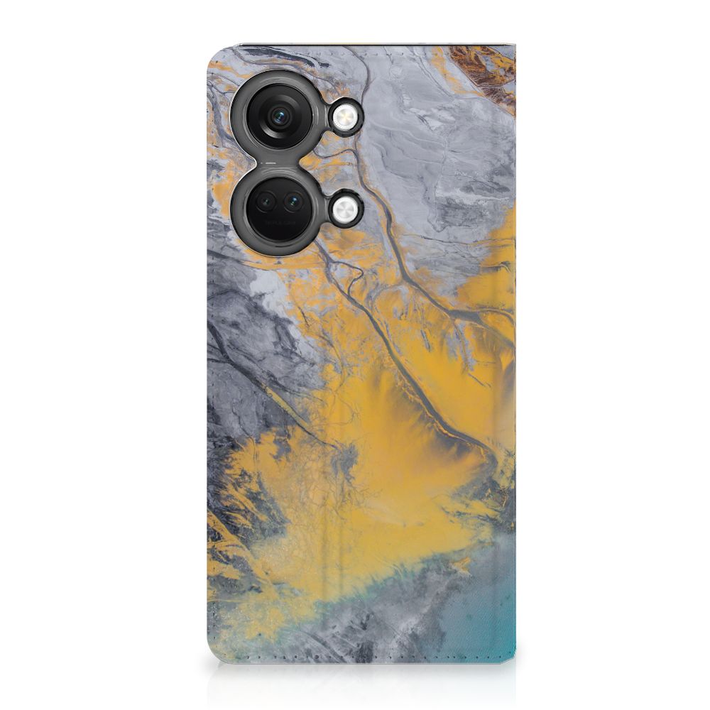 OnePlus Nord 3 Standcase Marble Blue Gold