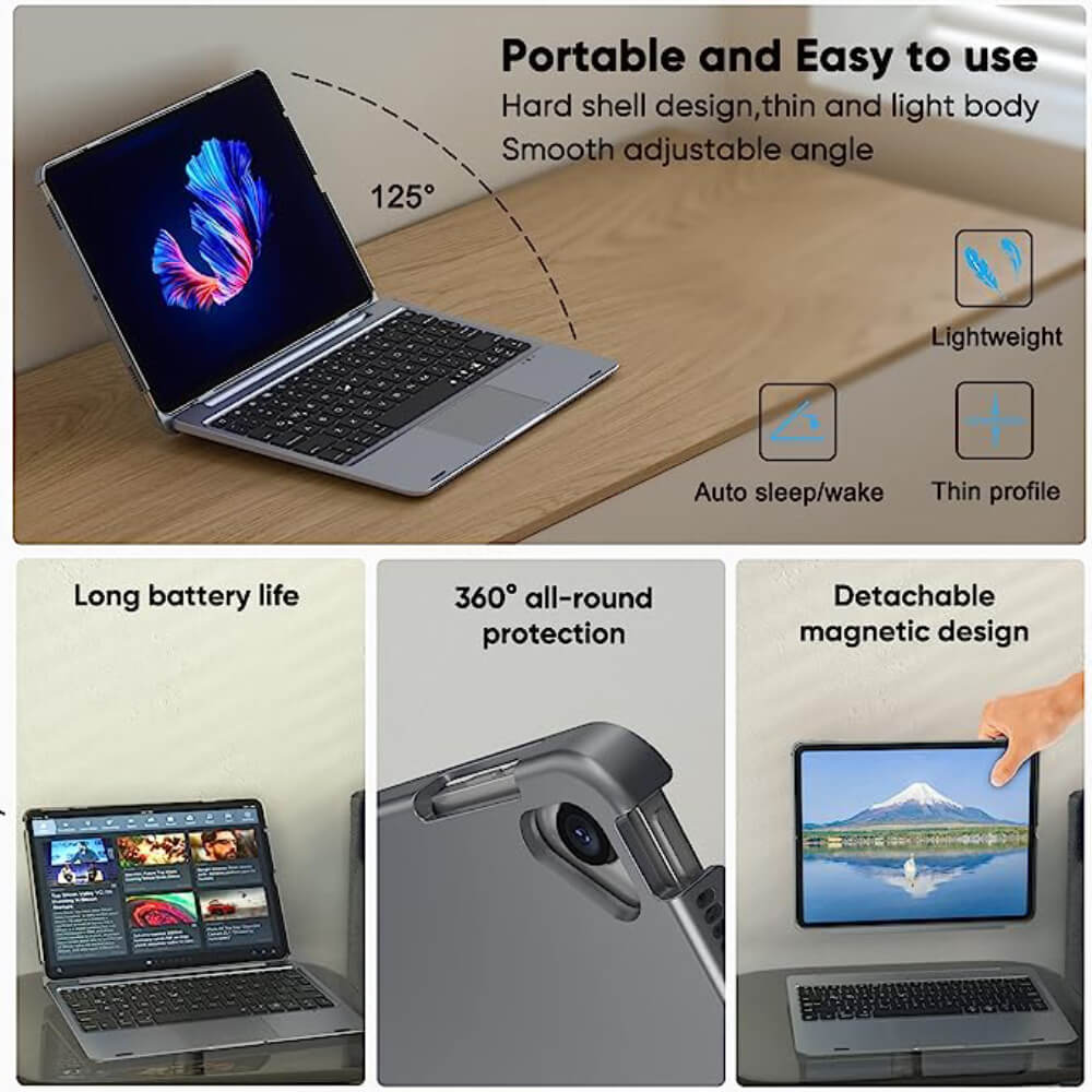 360 rotatable keyboard cover for iPad