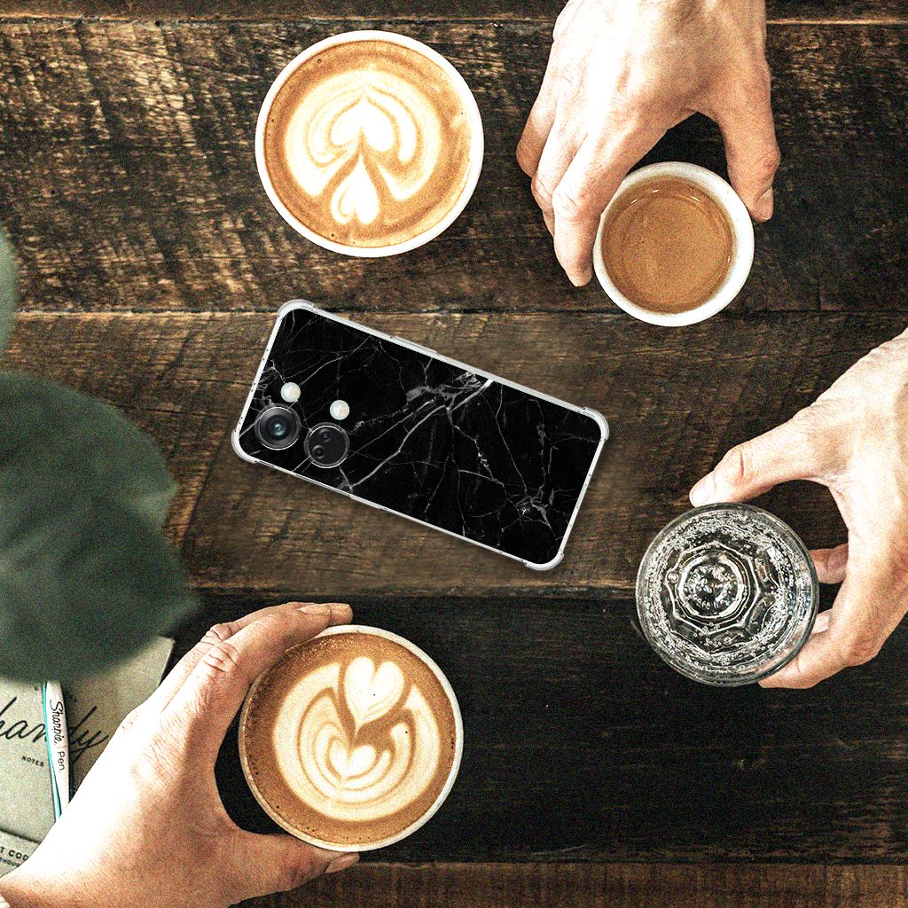 OnePlus Nord 3 Anti-Shock Hoesje Marmer Zwart - Origineel Cadeau Vader