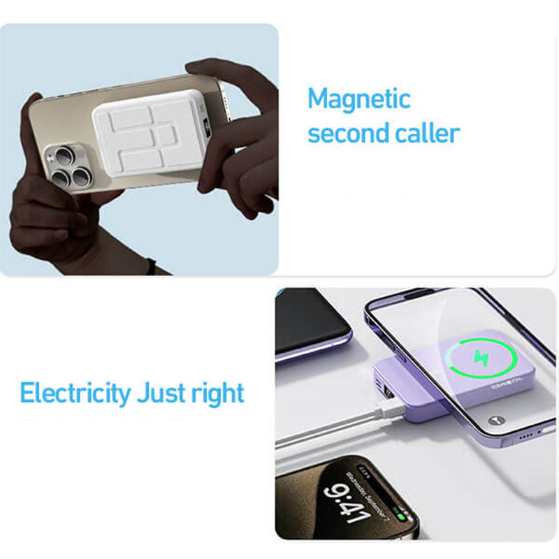 22,5 W 10000 mAh Magnetisch draadloos mobiel opladen met standaard