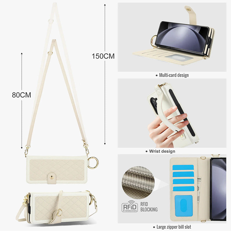 Multifunctionele Flip Folio Polsband Telefoonhoesje