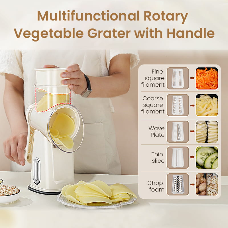 Multifunctionele Draaibare Groenteschaaf met Handvat