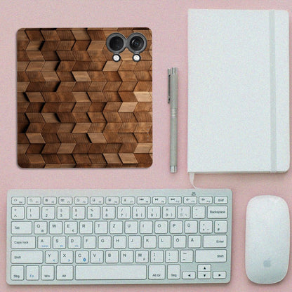 Book Wallet Case voor OnePlus Nord 3 Wooden Cubes