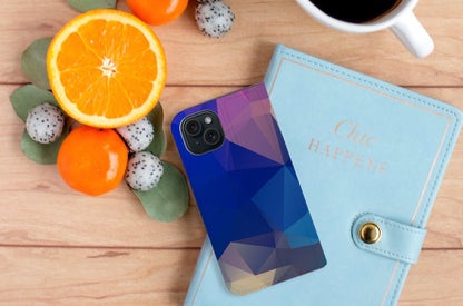 iPhone 15 Stand Case Polygon Dark
