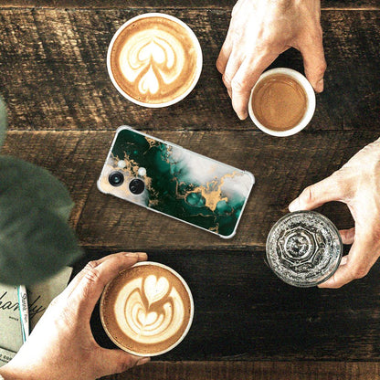 Anti-Shock Hoesje voor OnePlus Nord 3 Marmer Groen