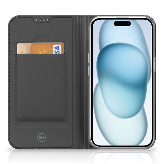 iPhone 15 Stand Case Polygon Dark