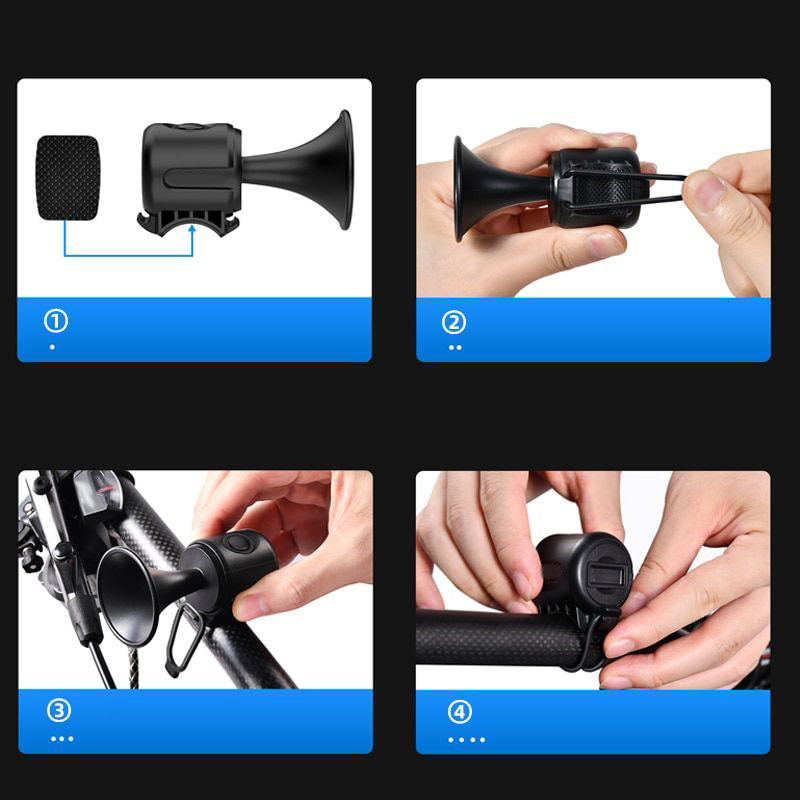 Pousbo® 120dB super luide elektrische fiets claxon