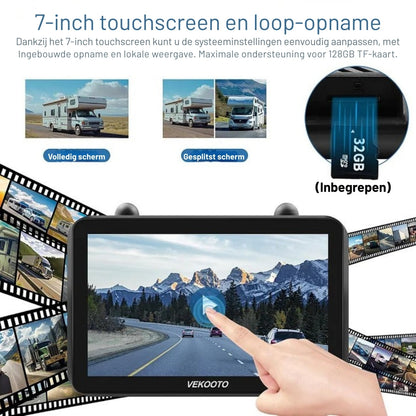 SolarView Touch – Draadloze Achteruitrijcamera met 7" Touchscreen & Magnetische Bevestiging