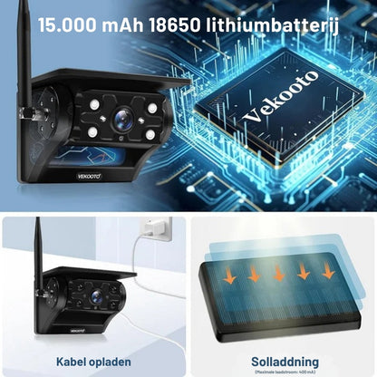 SolarView Touch – Draadloze Achteruitrijcamera met 7" Touchscreen & Magnetische Bevestiging