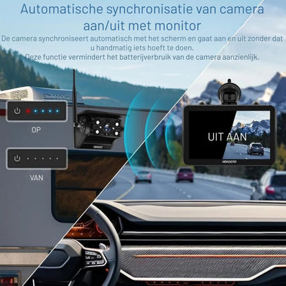 SolarView Touch – Draadloze Achteruitrijcamera met 7" Touchscreen & Magnetische Bevestiging