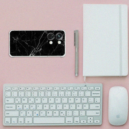 OnePlus Nord 3 Anti-Shock Hoesje Marmer Zwart - Origineel Cadeau Vader