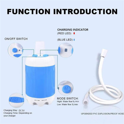 🔥Hot Sale 49% KORTING💦Draagbare douche voor kamperen met waterpomp🚀GRATIS VERZENDING