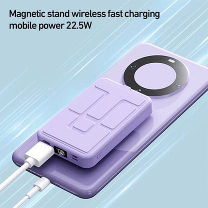 22,5 W 10000 mAh Magnetisch draadloos mobiel opladen met standaard